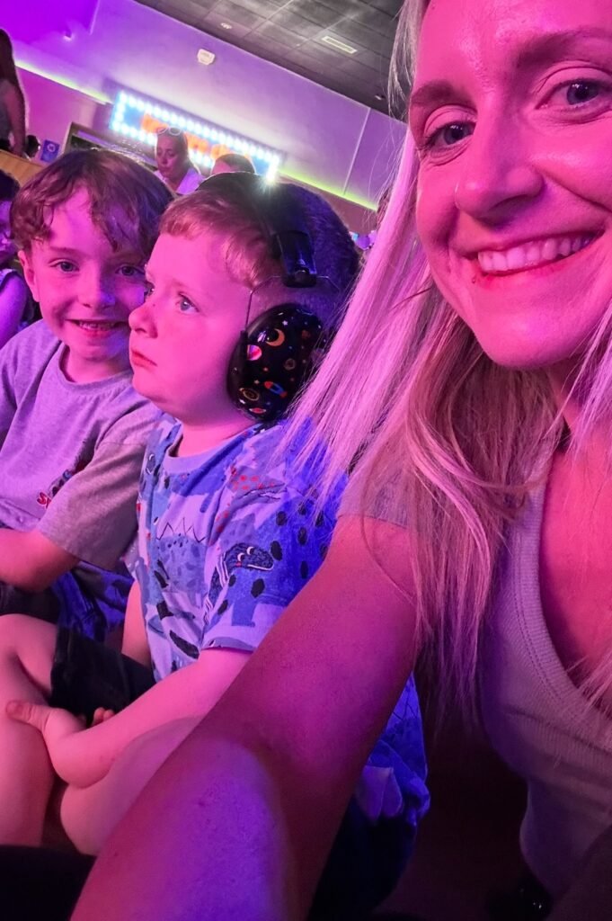 A photo of Michaela and her sons CJ and Kayden.