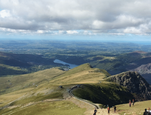 a view of Snowdon mountain